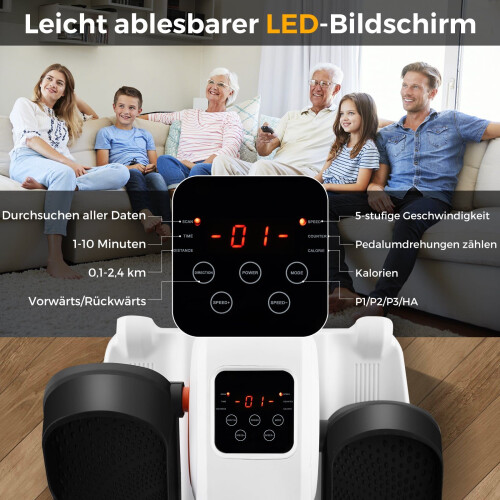 Elektrischer Untertisch-Ellipsentrainer mit Display 1