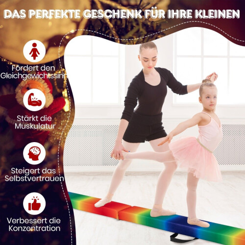 Trave di equilibrio pieghevole da ginnastica da 270 cm per bambini 2