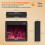 Foyer électrique encastrable de 45,7 cm (18 pouces), télécommande, flamme réglable 2