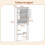 Over-Toilet Storage Cabinet, Adjustable Shelf, 168 cm 2
