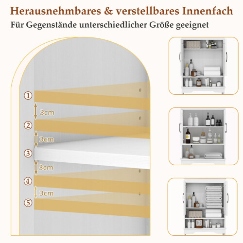 Over-Toilet Storage Cabinet, Adjustable Shelf, 168 cm 2