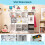 Set da cucina in legno con luci e suoni, design modulare 1