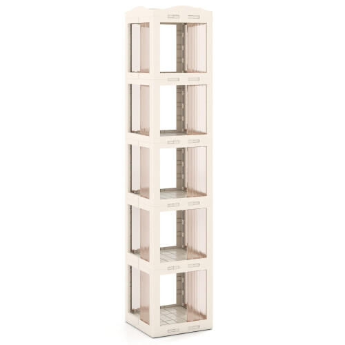 Bibliothèque pivotante à 360, pliable, transparente, 174 cm