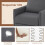 Recliner Chair with Adjustable Backrest & Footrest, Dark Grey 4