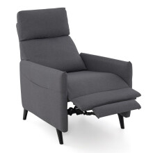 Relaxsessel mit verstellbarer Rückenlehne und Fußstütze, Dunkelgrau
