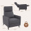 Recliner Chair with Adjustable Backrest & Footrest, Dark Grey 2