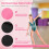 Foldable Gymnastics Balance Beam, 210 cm, Pink, Non-Slip 3