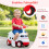 Auto a spinta per bambini con clacson e contenitore, bianca 3