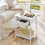 White Nightstand with Drawer & Open Shelf - 48x40x58 cm 4