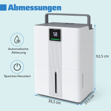 Luftentfeuchter für Zuhause, 35 l/Tag, 3 Betriebsmodi, leise, weiß