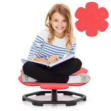 Drehbarer Kinderstuhl mit sensorischer Funktion, 360-Drehung, Rot