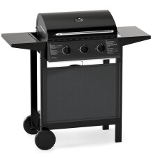 3-Brenner-Gasgrill für den Außenbereich mit Seitentischen, 24.000 BTU