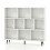 Bücherregal mit Fächern, 3-stufig, Holzbeine, 120 cm 1