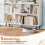 Bücherregal mit Fächern, 3-stufig, Holzbeine, 120 cm 5