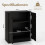Black Freestanding Sideboard with Adjustable Shelves, 72x34x85.5 cm 2