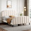 4ft6 Double Upholstered Bed Frame with Adjustable Chic Channel 6