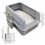 Bingopaw Stainless Steel Cat Litter Box with Litter Mat 4