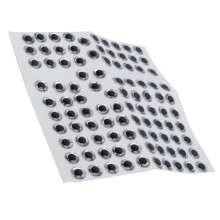100Pcs Fish Eyes Stickers, 8mm Round Epoxy Drop Lure Accessories, Gold & Red