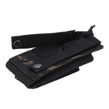 Dark Night Camouflage Double Magazine Pouch 14x7.5x2.5cm 1000D Nylon