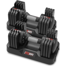 EnterSports /18KG Adjustable Dumbbells,Dumbbell Set for Saving Place, Dumbbell Weights with Non-Slip Handle, Home Gym