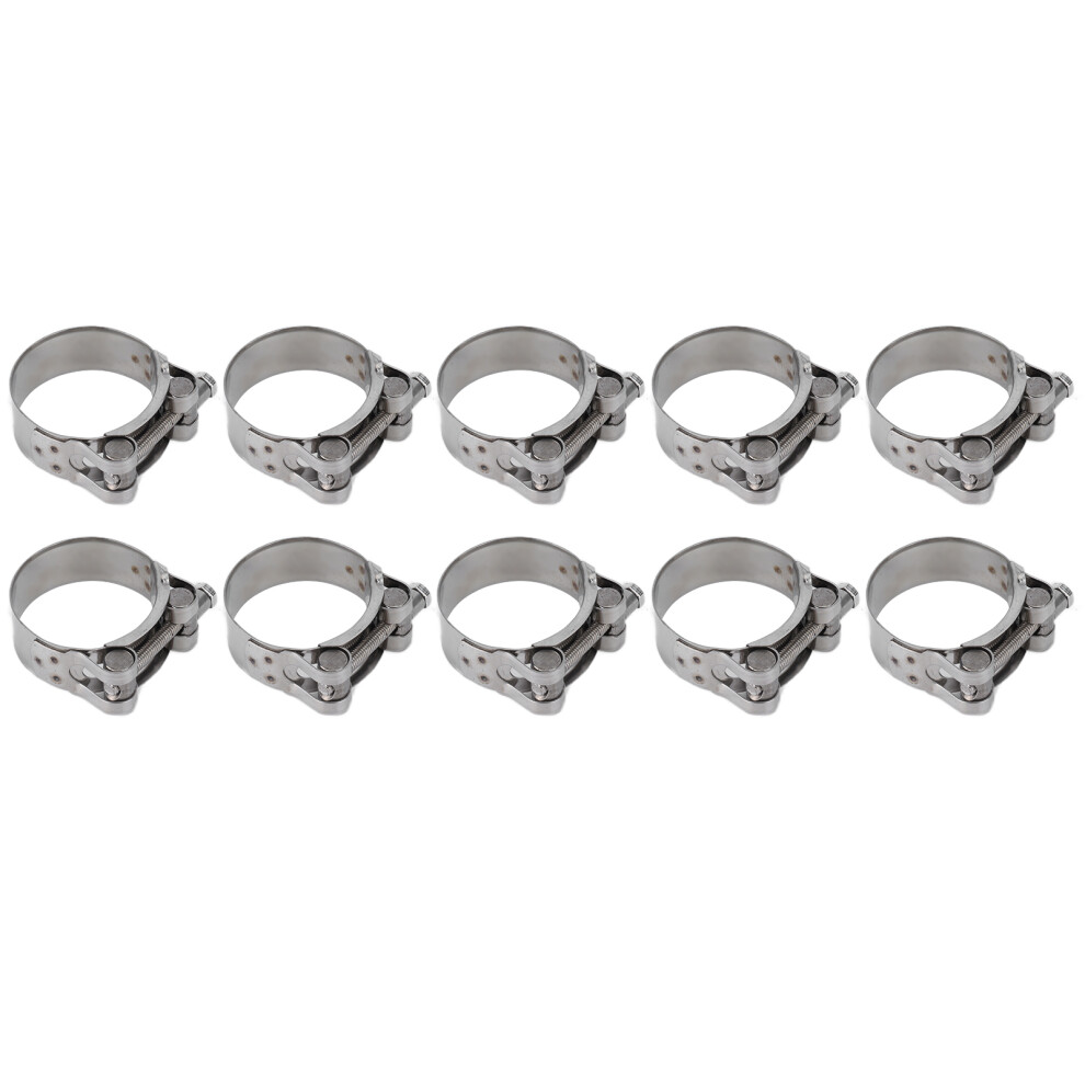 10Pcs 201 Stainless Steel Galvanized Hose Clamp 40-43Mm Automotive Industrial 5041382404722