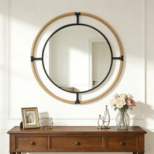 Nautical Round Wall Hanging Decorative Mirror