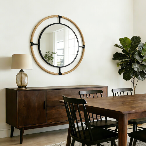 Nautical Round Wall Hanging Decorative Mirror 1