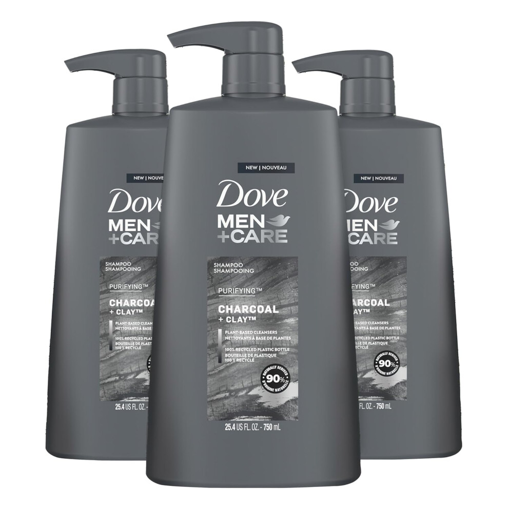 Dove Men + Care Shampoo Charcoal + Clay 3 Count