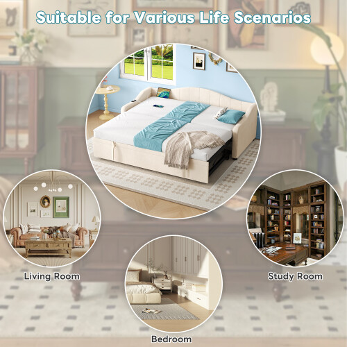 Sofa Bed with Charging Station 1