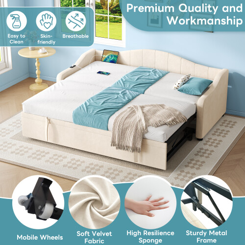 Sofa Bed with Charging Station 2
