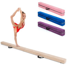 Klappbarer Turnbalken, 210 cm, wildlederartige Oberfläche