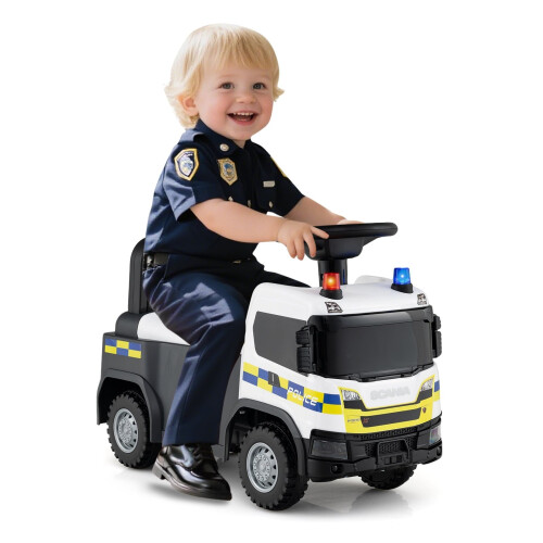 Polizeiauto für Kleinkinder mit Lenkung und Stauraum