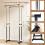 Perchero de doble riel ajustable con ruedas, color negro 5
