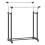 Perchero de doble riel ajustable con ruedas, color negro 1