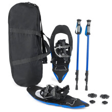 21-Zoll-Schneeschuhset mit Stöcken, Größe 35-40, Blau