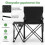 Conjunto de 2 cadeiras de camping dobráveis com mesa lateral e porta-copos. 5
