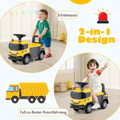 Kleinkind-Elektroauto mit Lenkrad und Stauraum 2