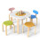Kindertisch- und Stuhlset mit Stauraum - Blumenform 1