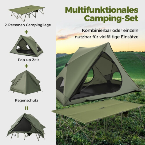 Camping Tent with Cot for 2, Waterproof, Portable 2