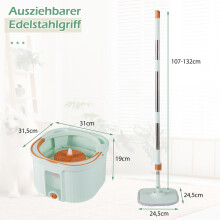 Schleuderwischer- und Eimerset mit Wasserabscheidung und 360-Kopf