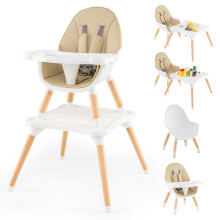 6-in-1-Babyhochstuhl mit Tablett und Sicherheitsgurt