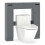 WC-Schrank mit verstellbaren Einlegeböden, Grau 1