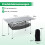 Klappbarer Campingtisch mit aufrollbarer Aluminiumplatte, Silber 2