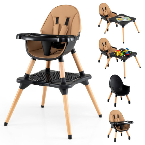 6-in-1-Babyhochstuhl mit Doppeltablett