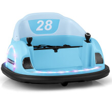 Elektrisches 12V-Kinderauto mit Fernbedienung, 360-Drehung, Blau