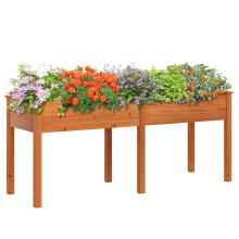 Hochbeet mit Beinen für den Außenbereich, 185 x 58 x 77 cm, Holz