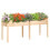 Jardinera elevada de madera con patas, 185 x 58 x 77 cm 1