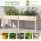 Jardinera elevada de madera con patas, 185 x 58 x 77 cm 3