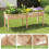 Jardinera elevada de madera con patas, 185 x 58 x 77 cm 4