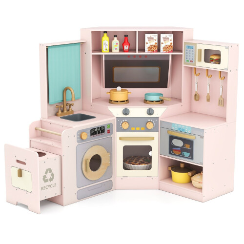 Cocina de madera con luces y sonidos para el rincón infantil